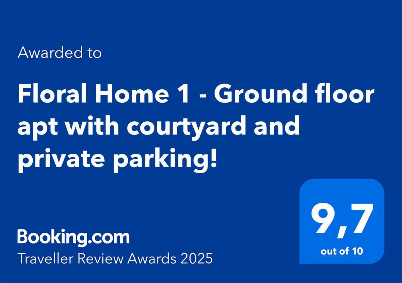 Floral Home 1 - Ground Floor Apt With Courtyard And Private Parking! เอเธนส์ ภายนอก รูปภาพ